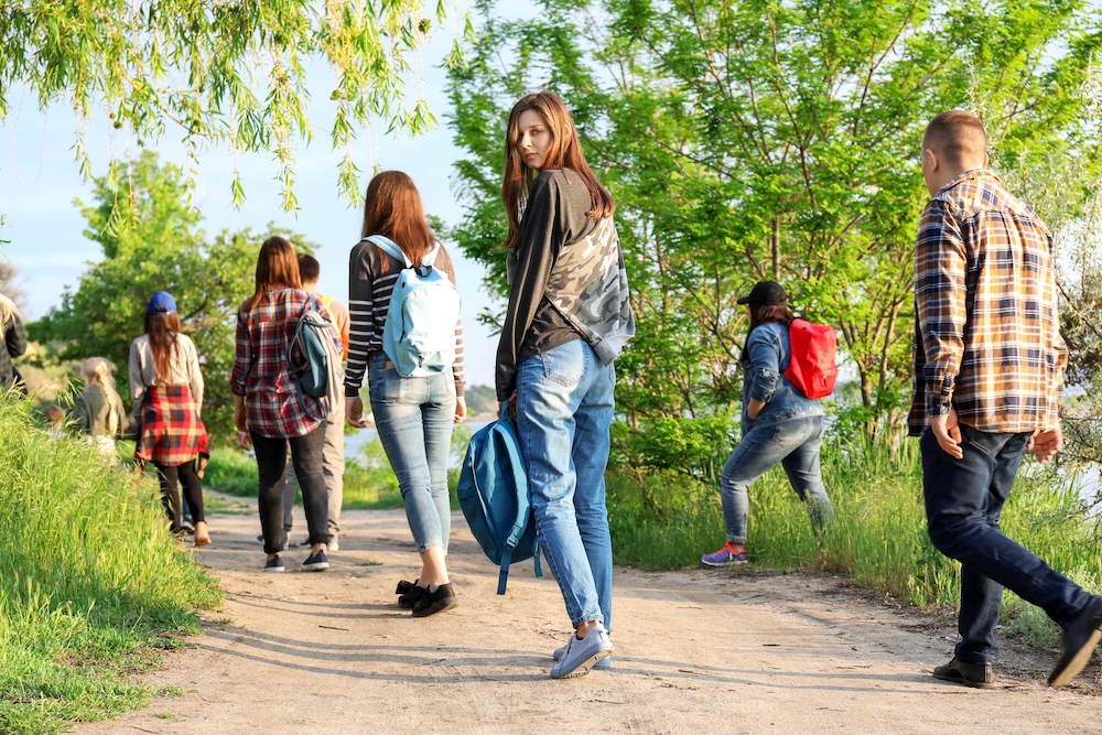 Group of illegal migrants escaping from their country 1