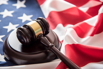 american flag and gavel